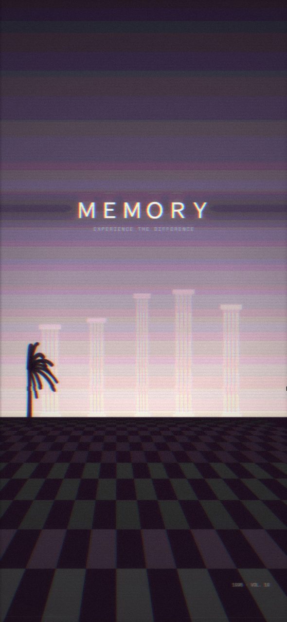 Atrium in lilac haze — vaporwave phone wallpaper